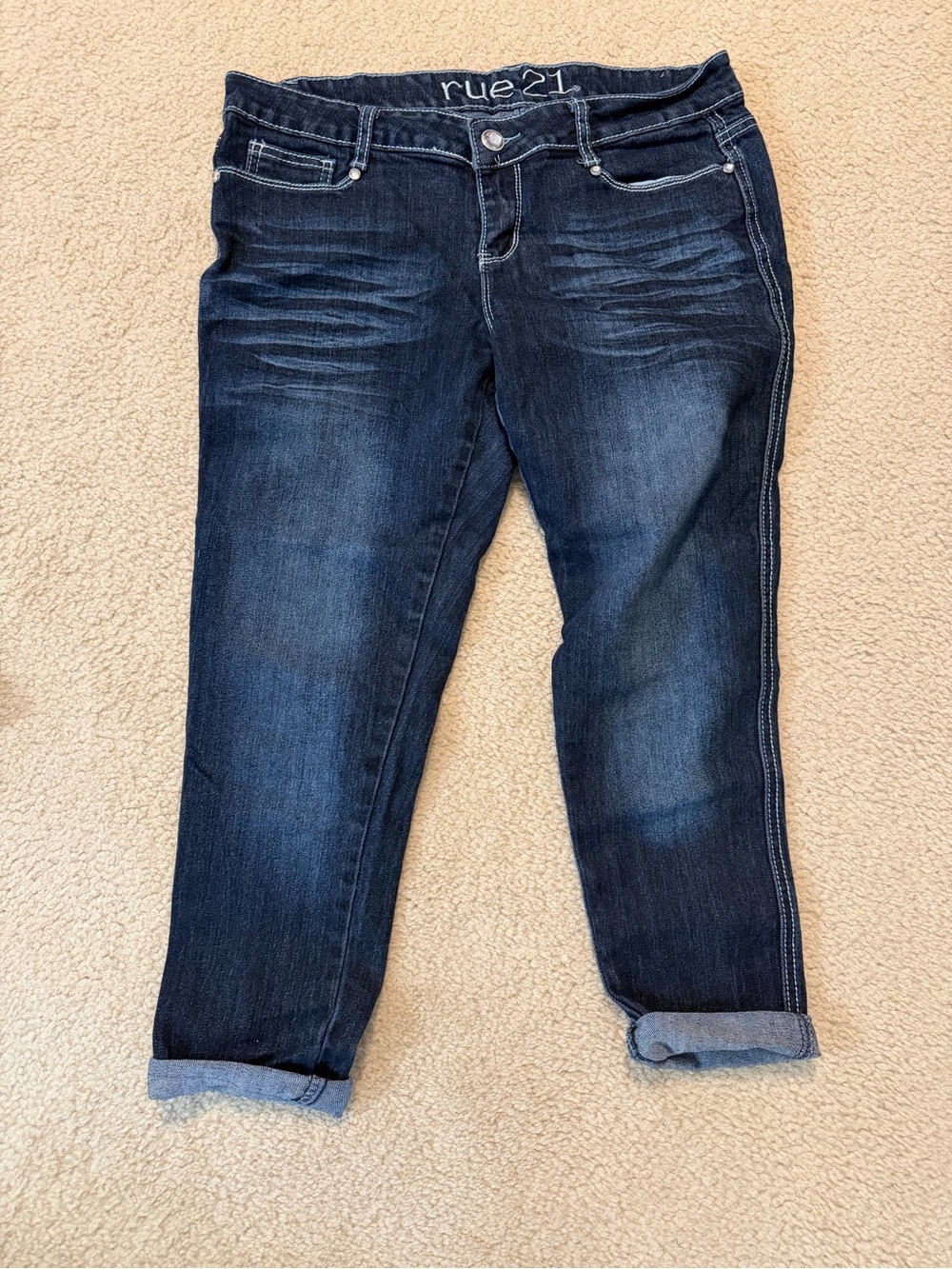 rue21 Dark Blue Boyfriend Jeans